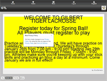 Tablet Screenshot of gilberttigerlax.com